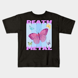 Sarcastic Death Metal Butterflies Kids T-Shirt